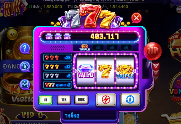 Minigame 777 Tại RikVip Siêu Phẩm Quay Số Với Cơ Hội Thắng Cược Cực Khủng