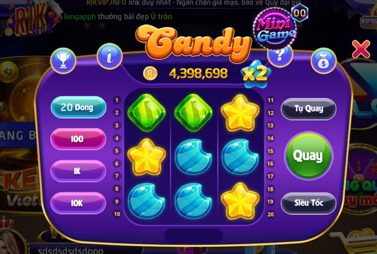 Chinh Phục Thiên Đường Kẹo Ngọt Với Minigame Candy Tại RikVip Siêu Hấp Dẫn