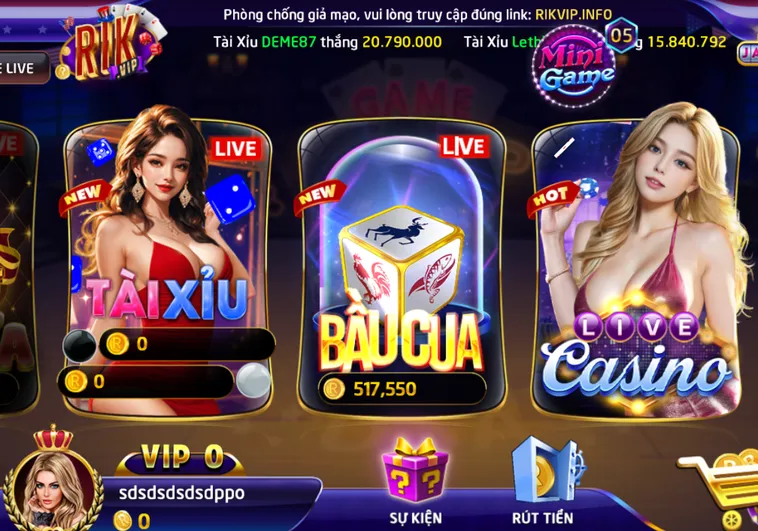 Casino Livestream Tại RikVip Đỉnh Cao Sòng Bài Trực Tuyến Đẳng Cấp Nhất