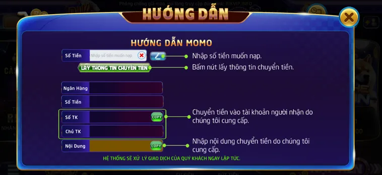 Hướng Dẫn Nạp Tiền Bằng MoMo Tại RikVip Bí Quyết Gia Tăng Vốn Cược Thần Tốc Cho Mọi Người Chơi