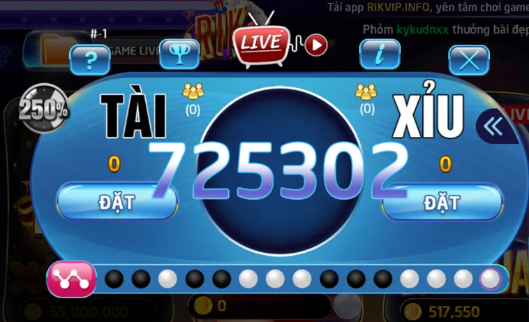Tài Xỉu Livestream Tại RikVip Đỉnh Cao Công Nghệ Cá Cược Trực Tuyến Đẳng Cấp