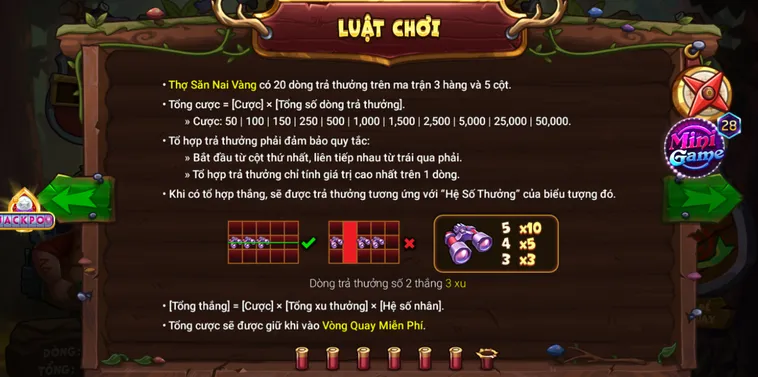 Nổ Hũ Thợ Săn Nai Vàng Tại RikVip Chinh Phục Kho Báu Giữa Rừng Thiêng