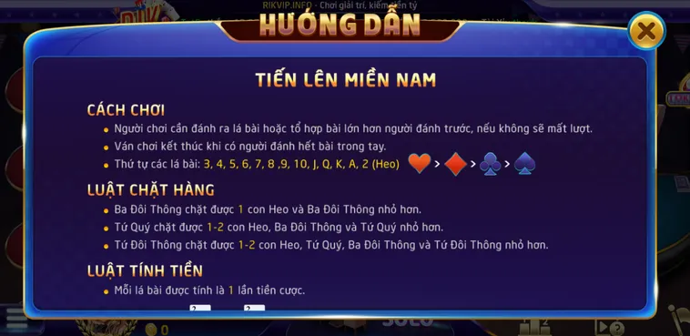 Tiến Lên Miền Nam Tại RikVip Đỉnh Cao Chinh Phục Những Chiến Thắng Vang Dội