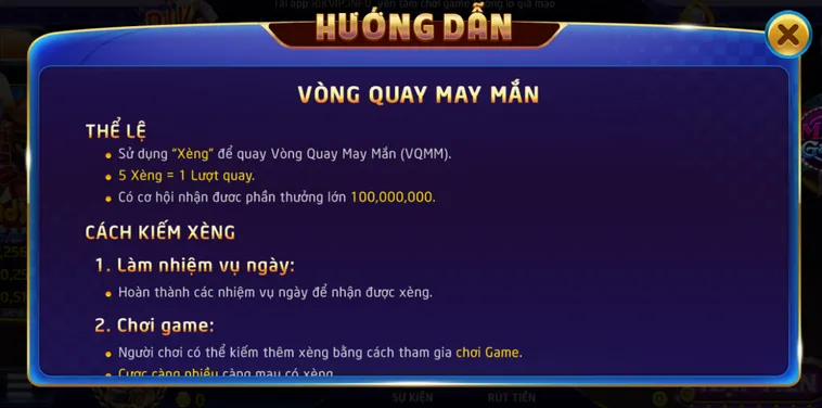 Minigame Vòng Quay May Mắn Tại RikVip Bùng Nổ Cơ Hội Trúng Thưởng Khổng Lồ