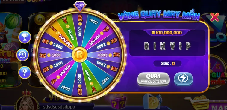 Minigame Vòng Quay May Mắn Tại RikVip Bùng Nổ Cơ Hội Trúng Thưởng Khổng Lồ